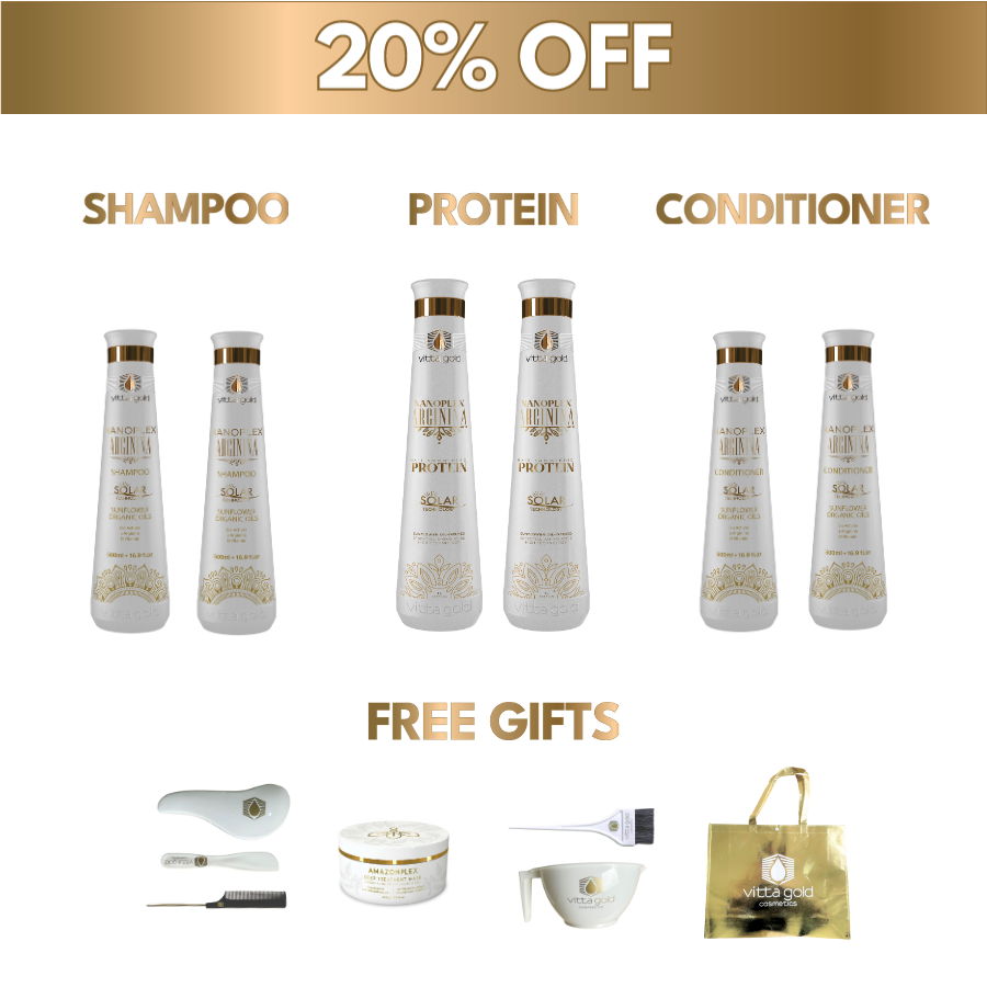 2x Essential Hair Straightening Set Bundle (20% Off): Shampoo, Protein, Conditioner