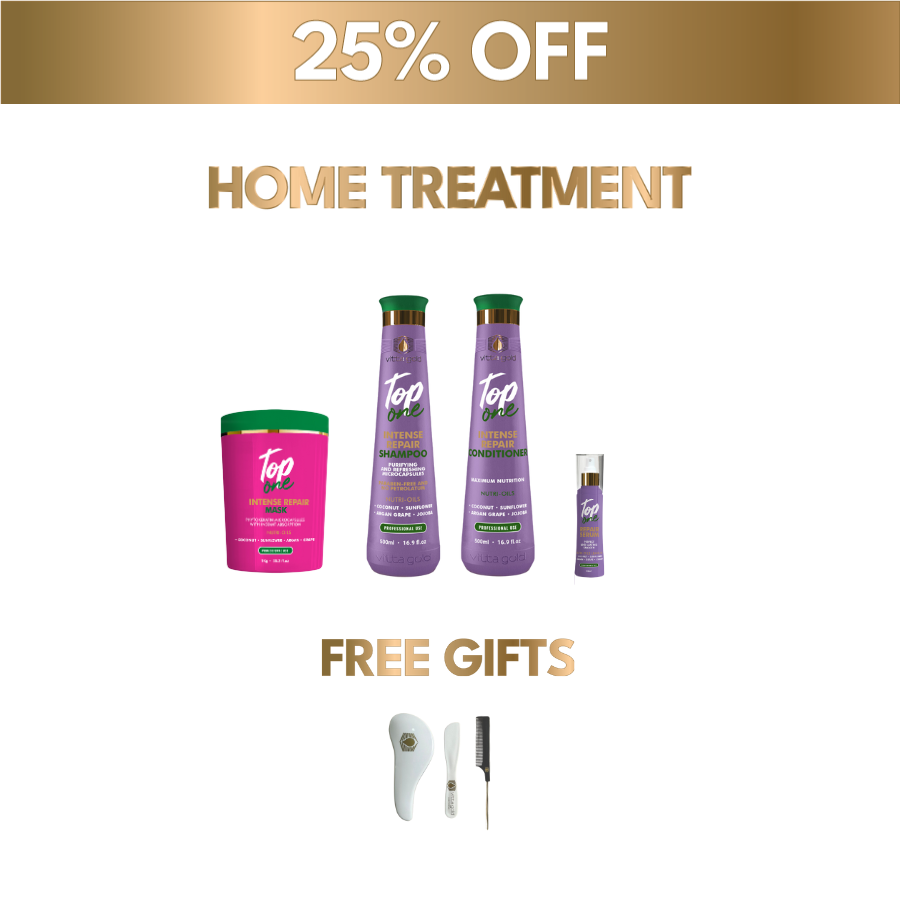 1x Home Hair Treatment Bundle (25% OFF): Shampoo, Conditioner, Mask & Serum