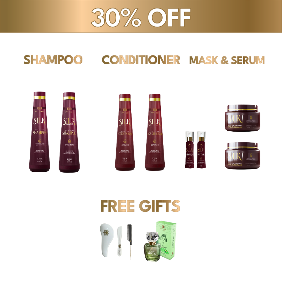 2x Home Hair Treatment Bundle (30% OFF): Shampoo, Conditioner, Mask & Serum